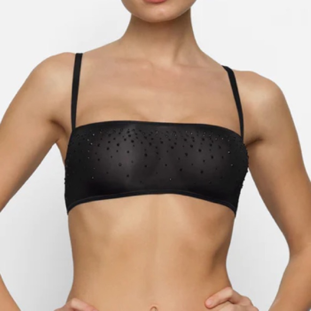 Skims Jelly Sheer Bandeau in ONYX